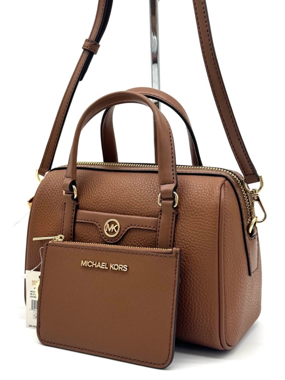 Michael Kors Small Travel Duffle Xbody Bag & Matching TZ Coinpouch Luggage - Picture 1 of 12